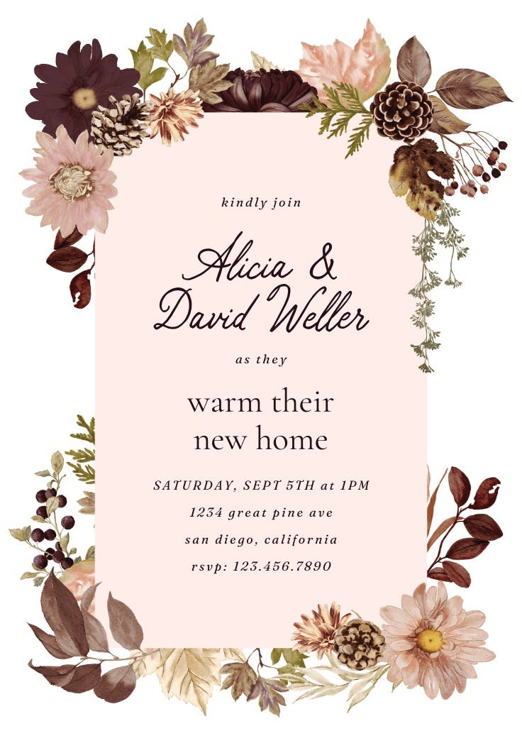 Autumn celebration - housewarming invitation